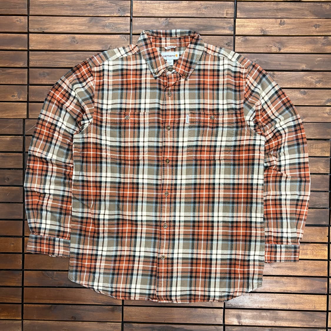 (L) 칼하트 투 포켓 플란넬 체크 셔츠 상품이미지1