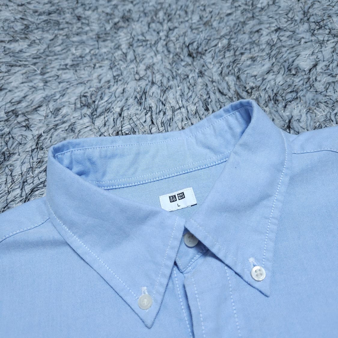유니클로) L 남자 포켓 옥스퍼드셔츠 솔리드남방 / 왕눈이샵 상품이미지8
