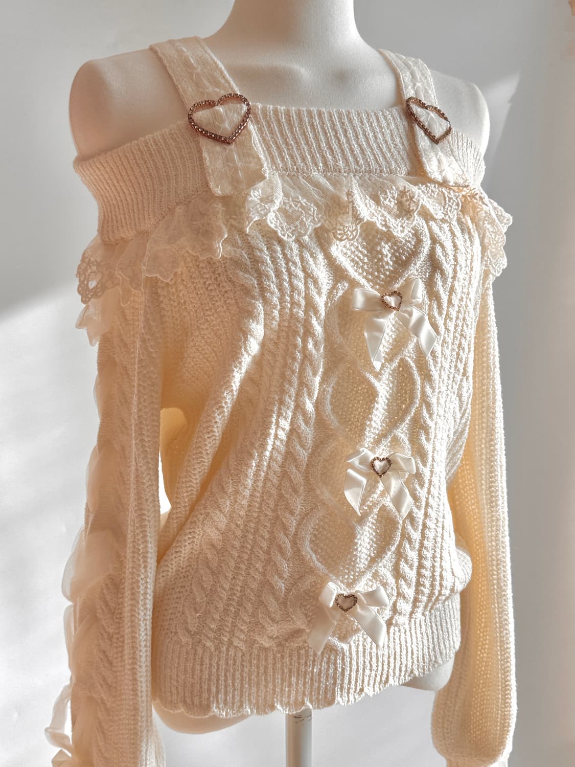 Lizlisa 오프숄더 니트 히메갸루 달천깔 양산형 일브 상품이미지2