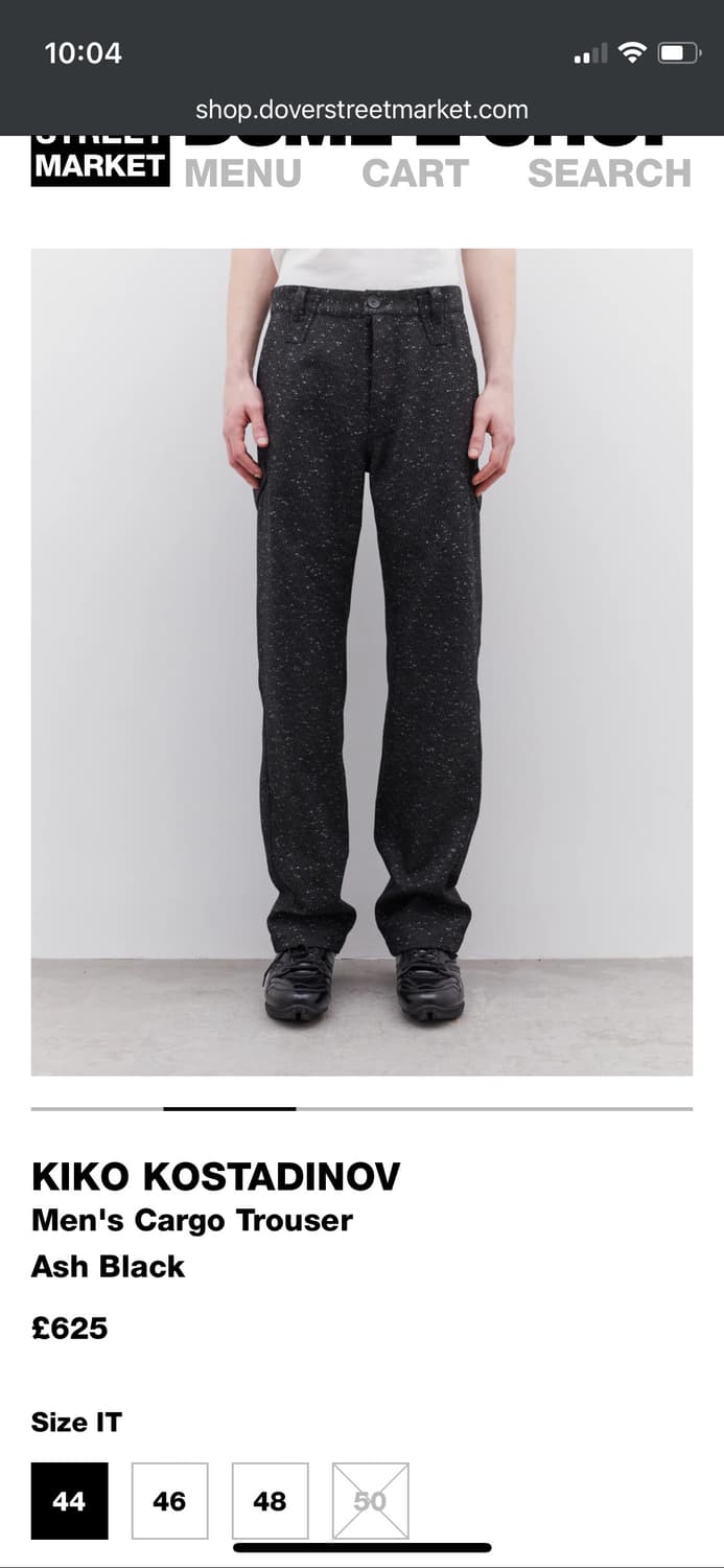 Kiko kostadinov zafar cargo trouser (44) 상품이미지1