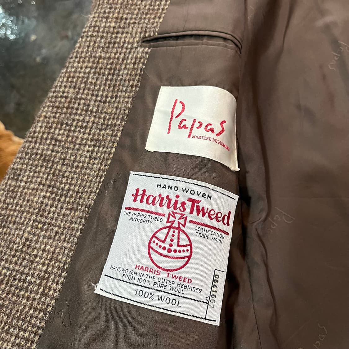 파파스 해리스 트위드 울 자켓 유니섹스 빈티지 상품이미지6