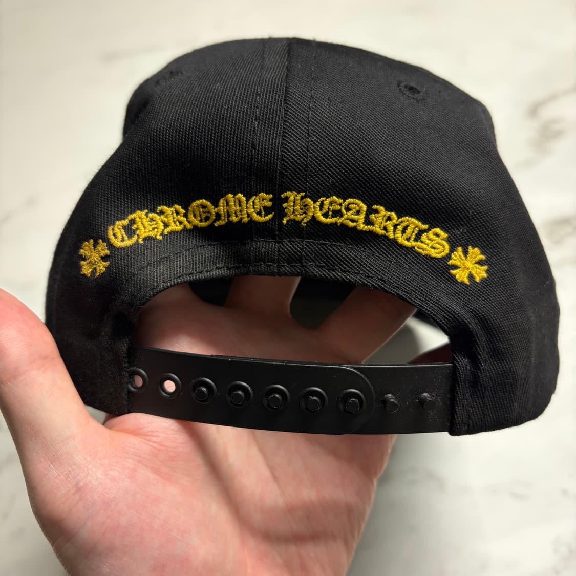 크롬하츠 Ch 로고 자수 베이스볼 캡 모자 블랙 옐로우 os 상품이미지6