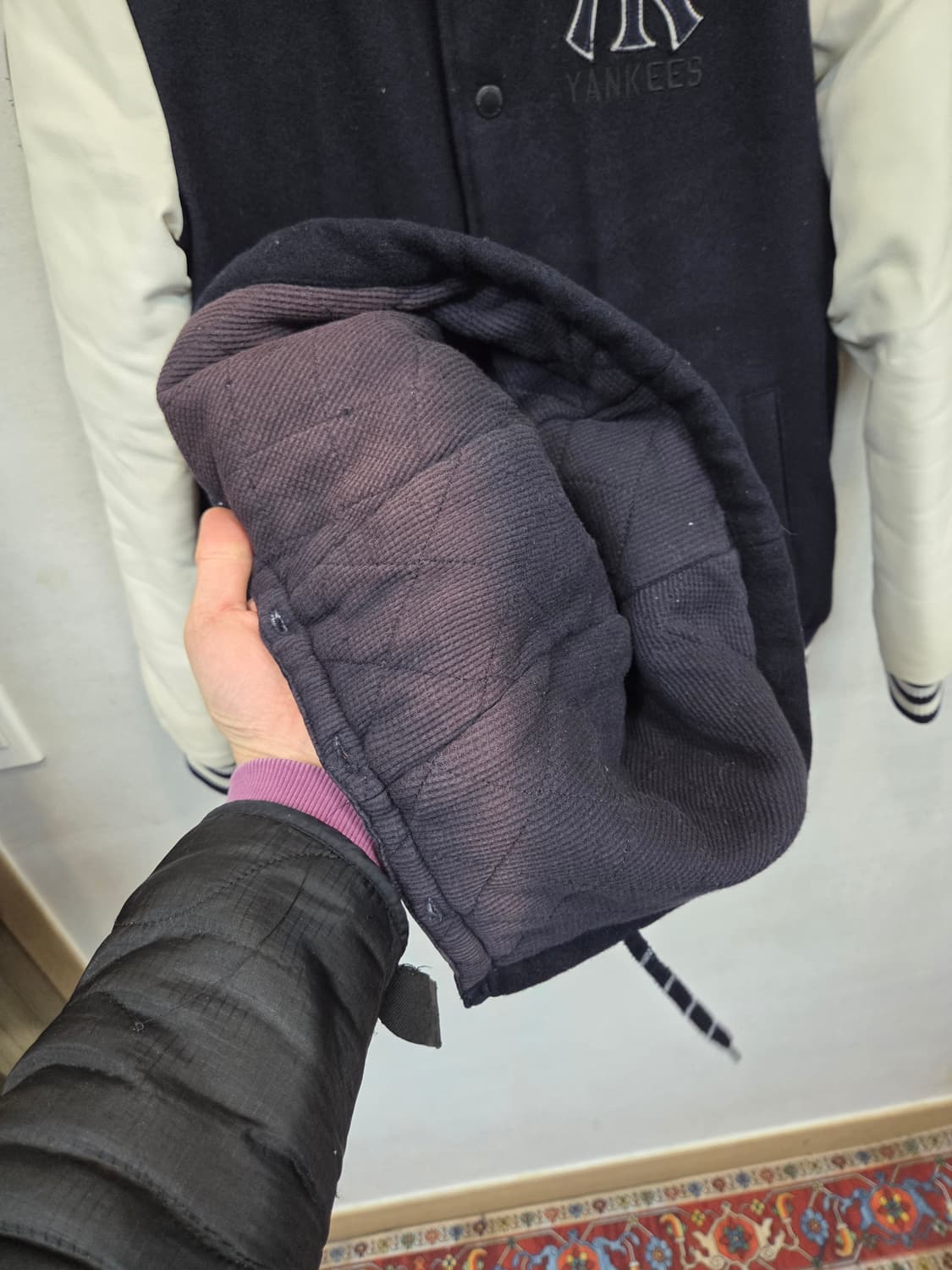 엠엘비 뉴욕양키즈 울 레더 패딩 바시티자켓 85 상품이미지9