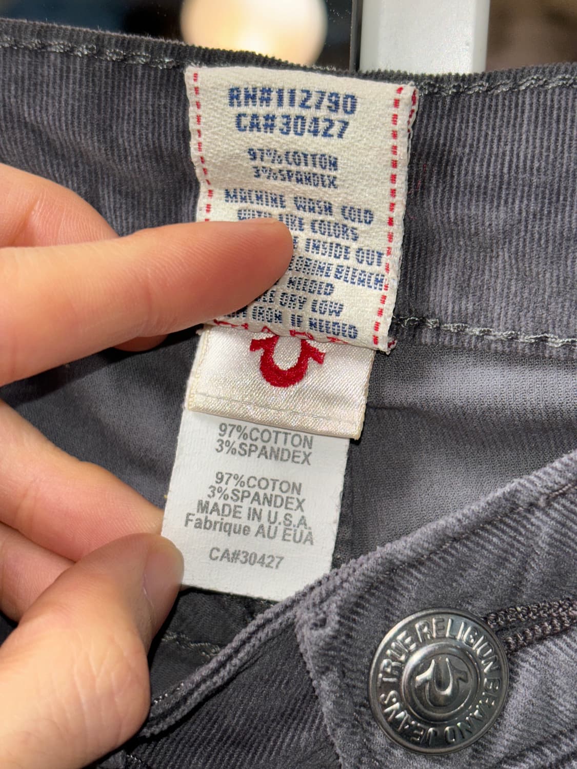 트루릴리전 코듀로이 부츠컷 팬츠 상품이미지6