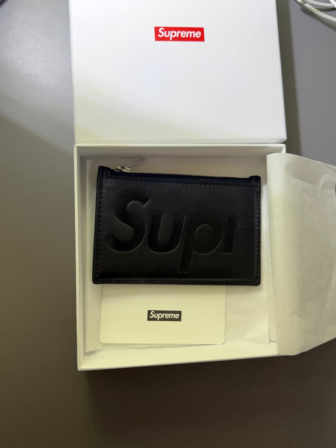 슈프림 레더 카드지갑 상품이미지1