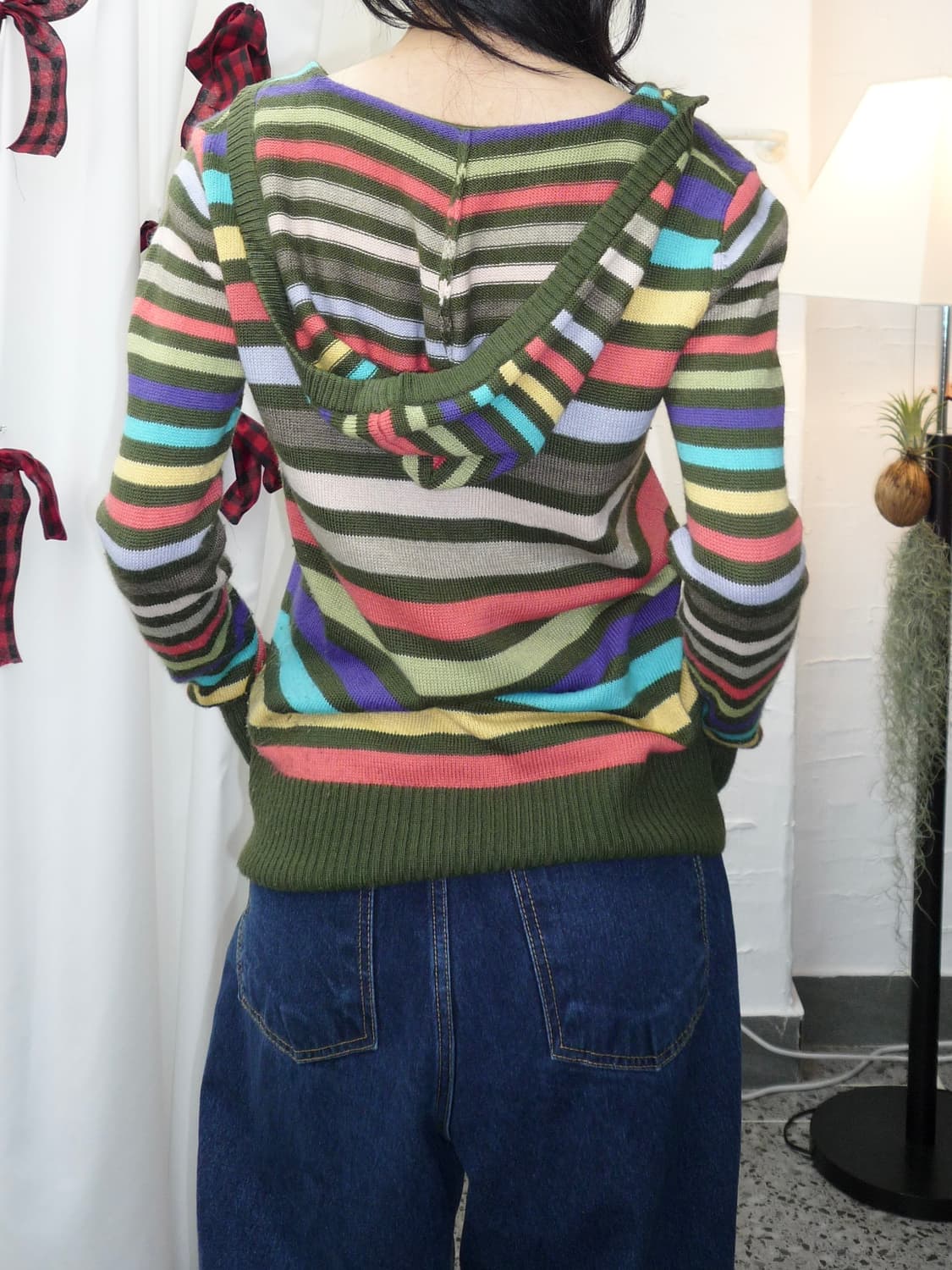Color stripe hoodie knit 상품이미지3