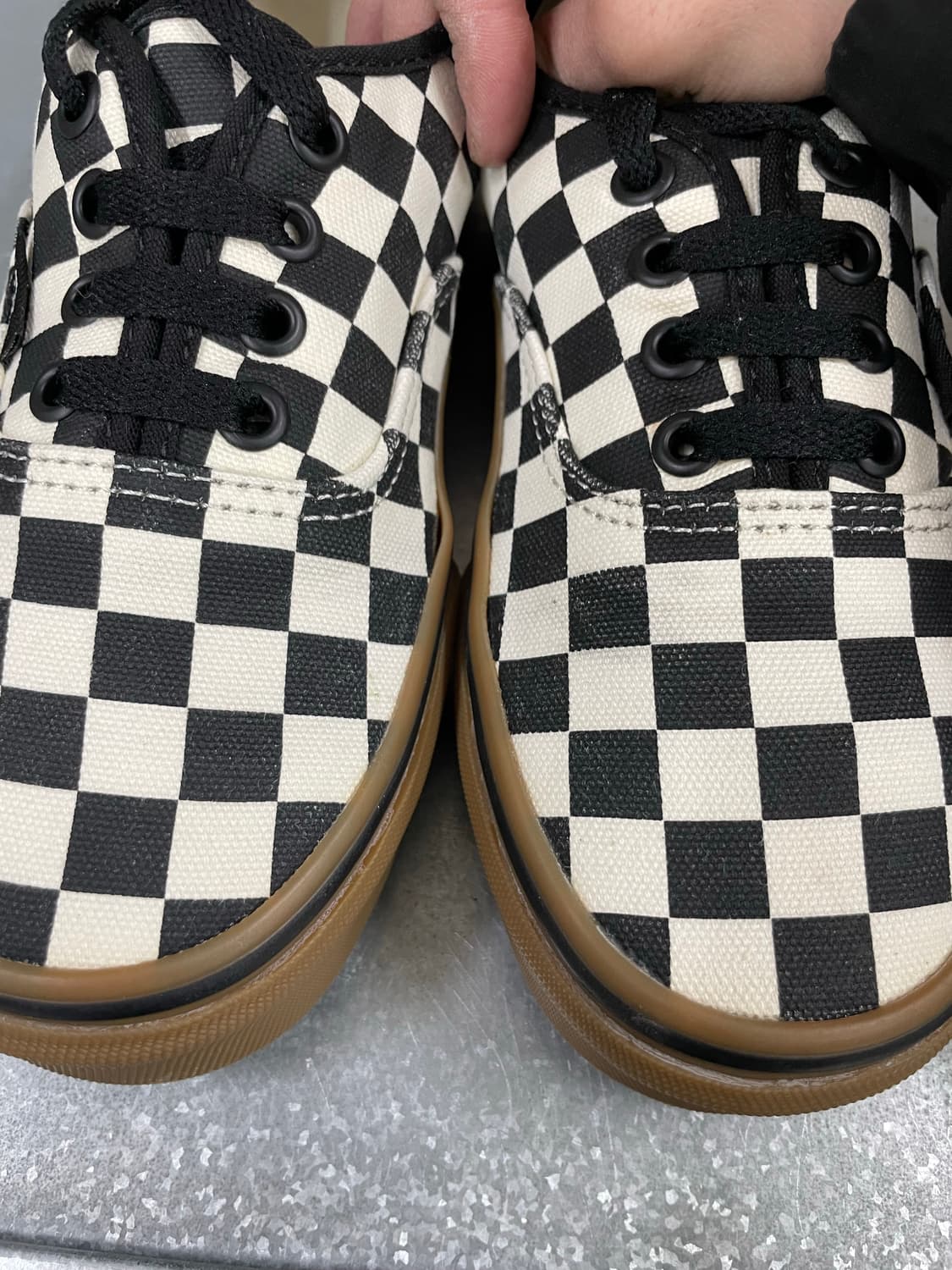 반스 어센틱 체커보드 블랙 화이트 검 230 상품이미지7