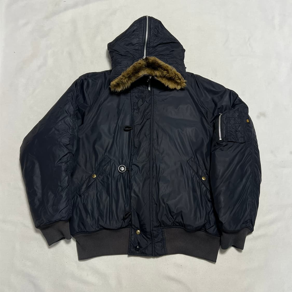 XL 알파인더스트리 n2b 네이비 퍼 항공점퍼 상품이미지2