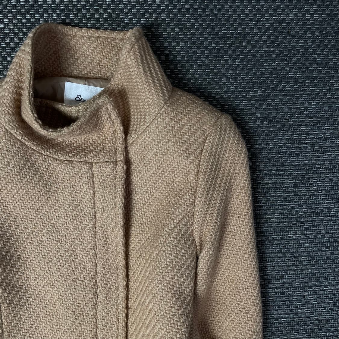 P&D 베이지 헤링본 스탠드카라 자켓 상품이미지3