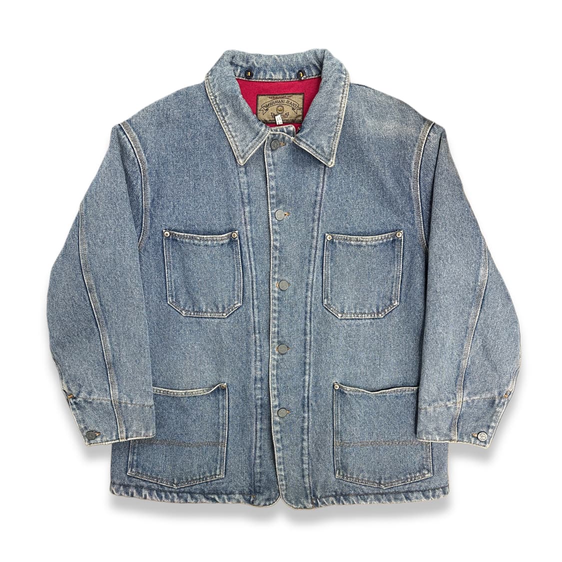 80s Armani Jeans 데님 초어 자켓 XL 상품이미지1