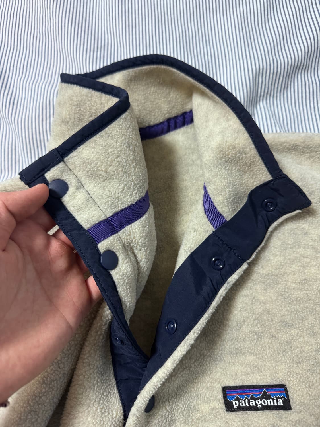 (SS급) 파타고니아 신칠라 헤비웨이트 스냅티 플리스 풀오버 오트밀 S 상품이미지7