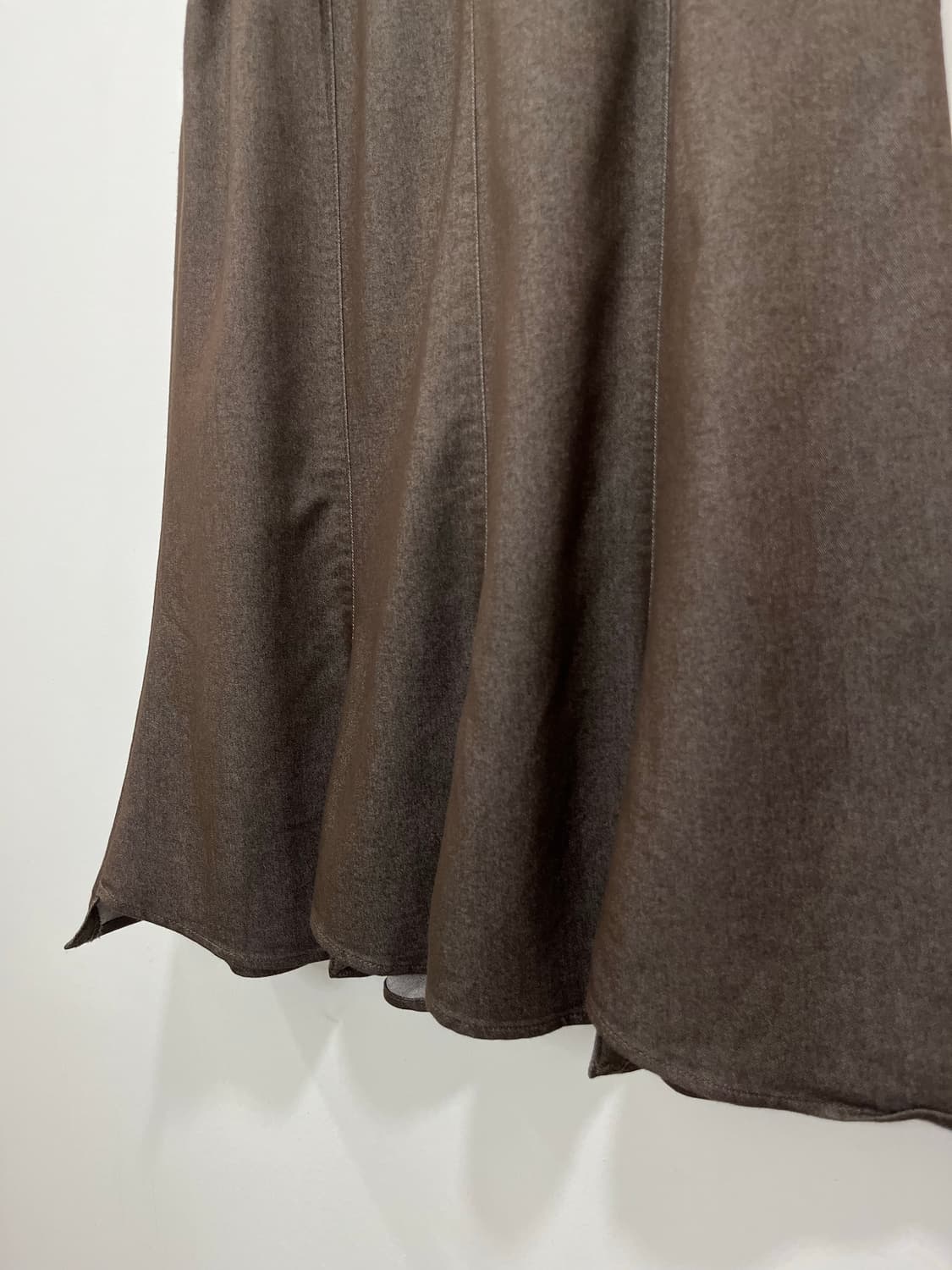 일본 빈티지 모리걸 브라운 플레어 미디 스커트 상품이미지9