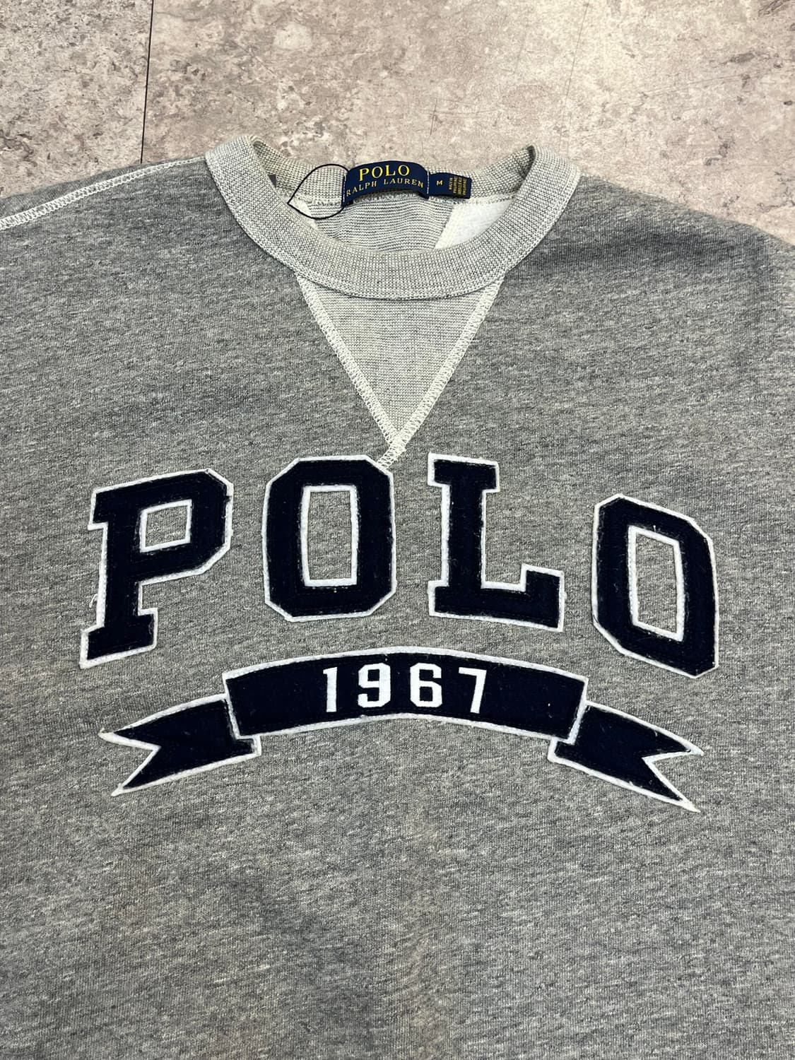 폴로 랄프로렌 빅로고 기모 맨투맨 그레이 M #csz3766 상품이미지5