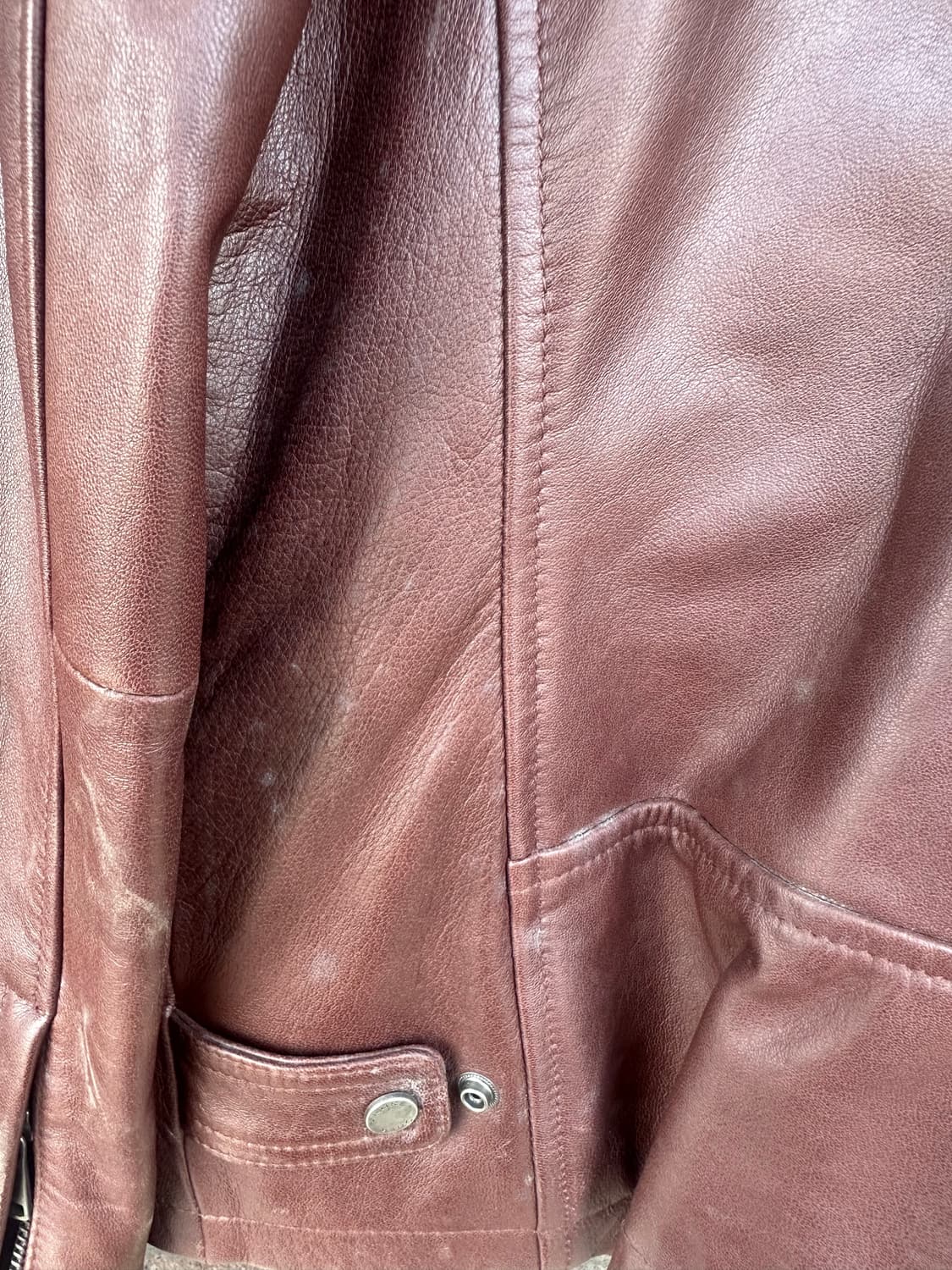 Andrew Marc 레더 자켓 브릭색 상품이미지8