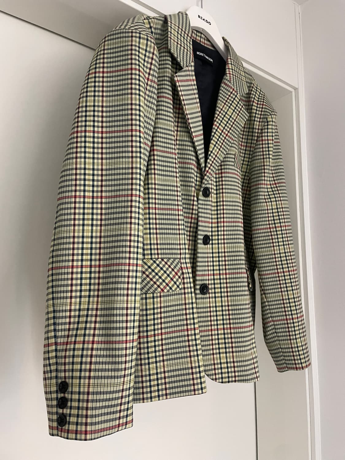 MORE THAN DOPE 몰댄돕 체크 블레이져 상품이미지3