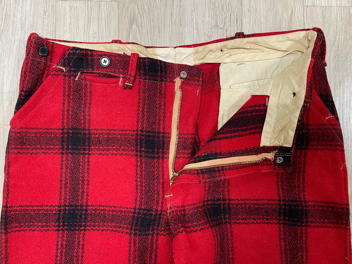34~36) 50's 플레드체크 울 매키노 팬츠(RRL&LVC&폴로) 상품이미지6