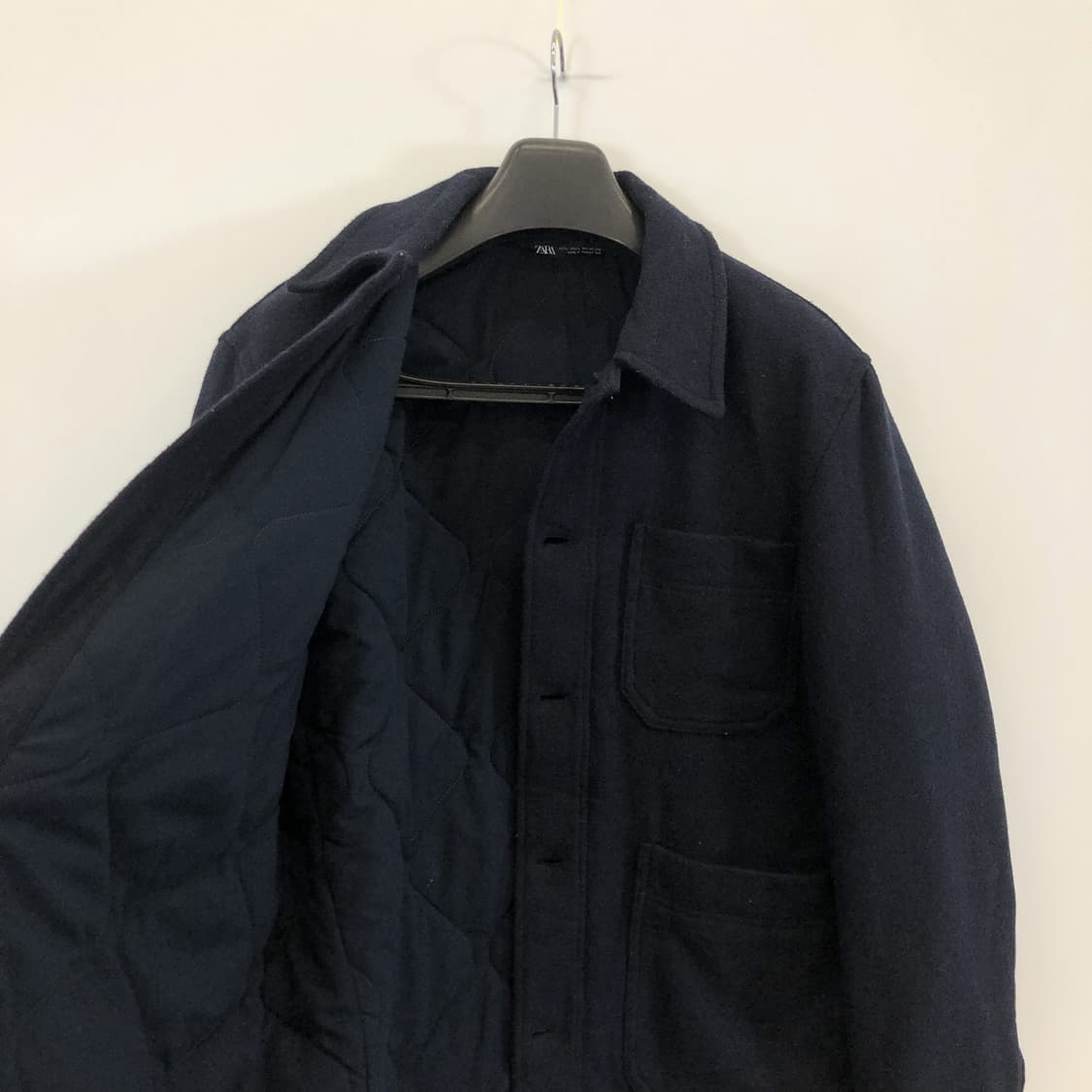 자라 울 누빔안감 셔츠자켓 L  상품이미지4
