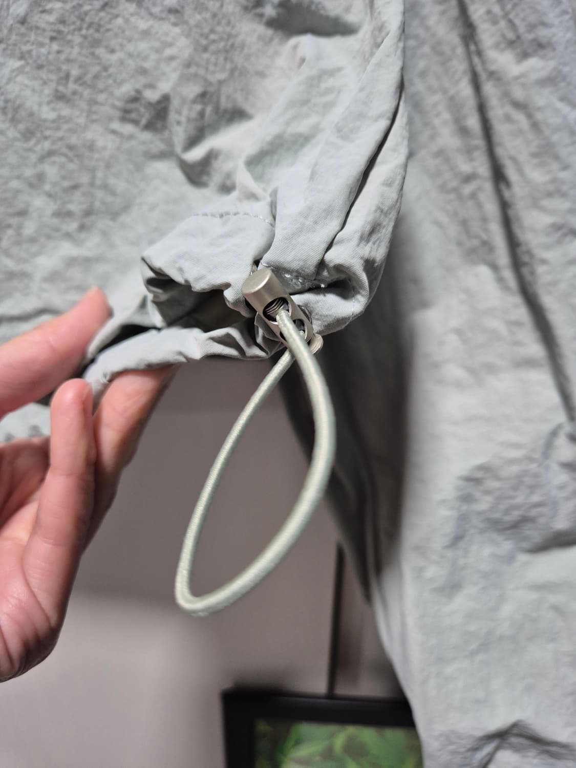 (세일)(새상품)아날로그걸 크롭 바람막이 셋업 민트그레이 상품이미지6