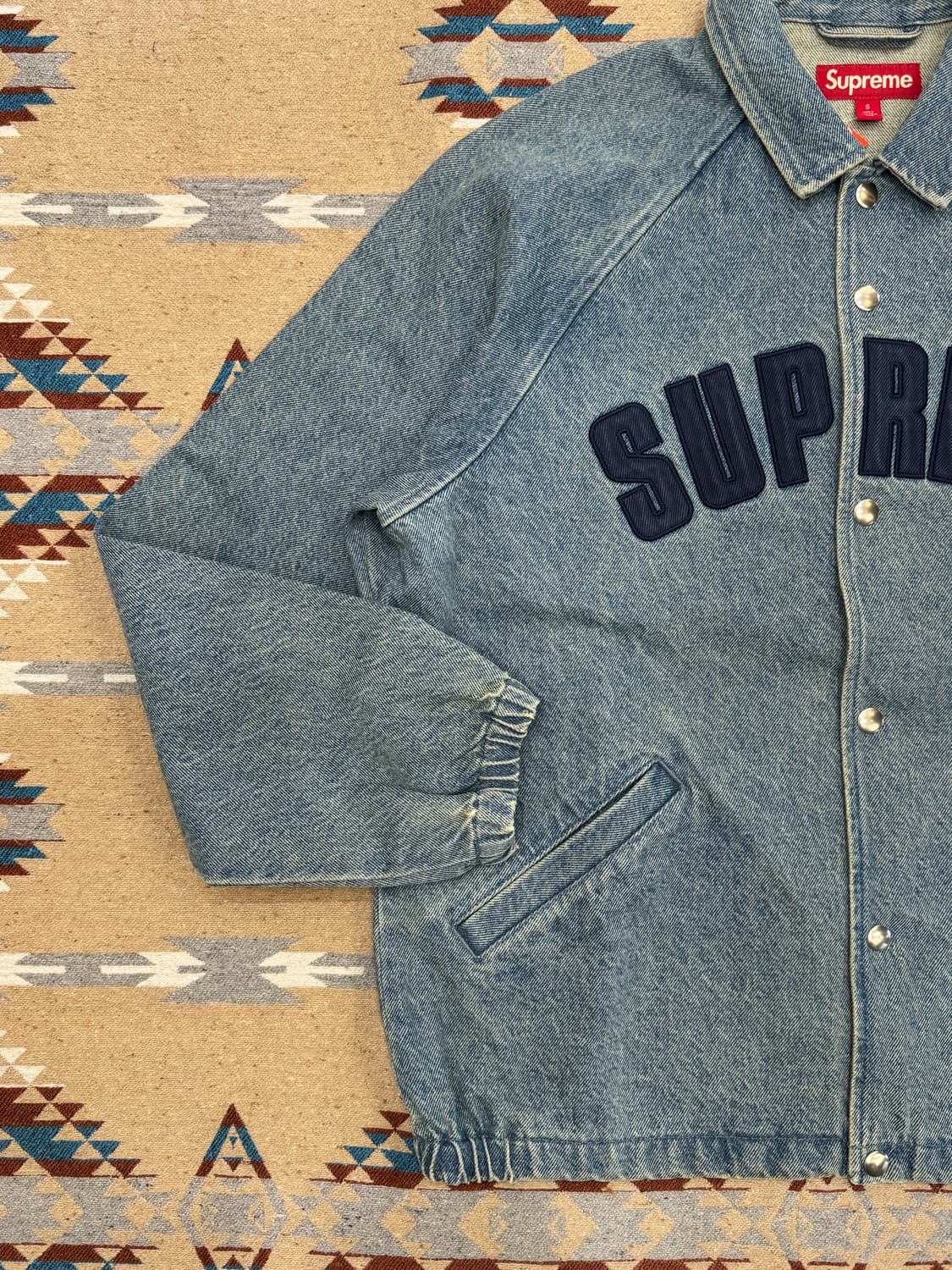 [S] 슈프림 아크 데님 코치 자켓 워시드 인디고 - 25SS 상품이미지3
