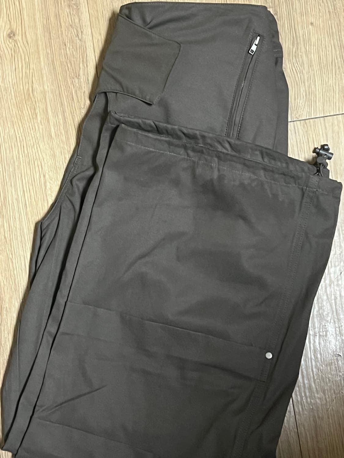 파르티멘토우먼 2way 벨티드 레이어드 파라슈트 팬츠 브라운 상품이미지4