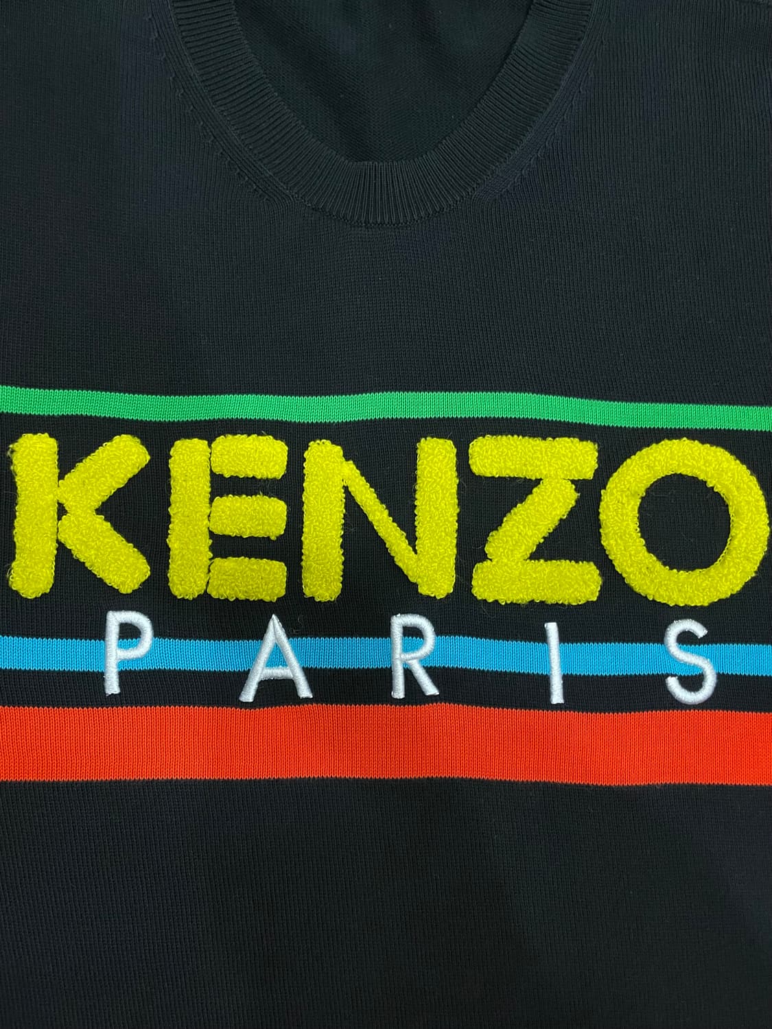겐조 KENZO 삼선로고 니트 풀오버 블랙 상품이미지5