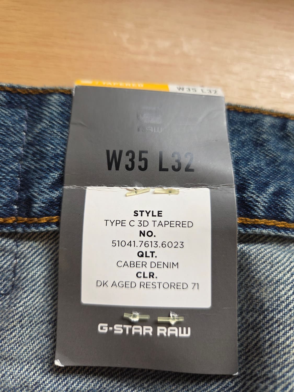 G-Star Raw TYPE-C 데미지 워싱 데님 팬츠(W35/L32) 상품이미지8