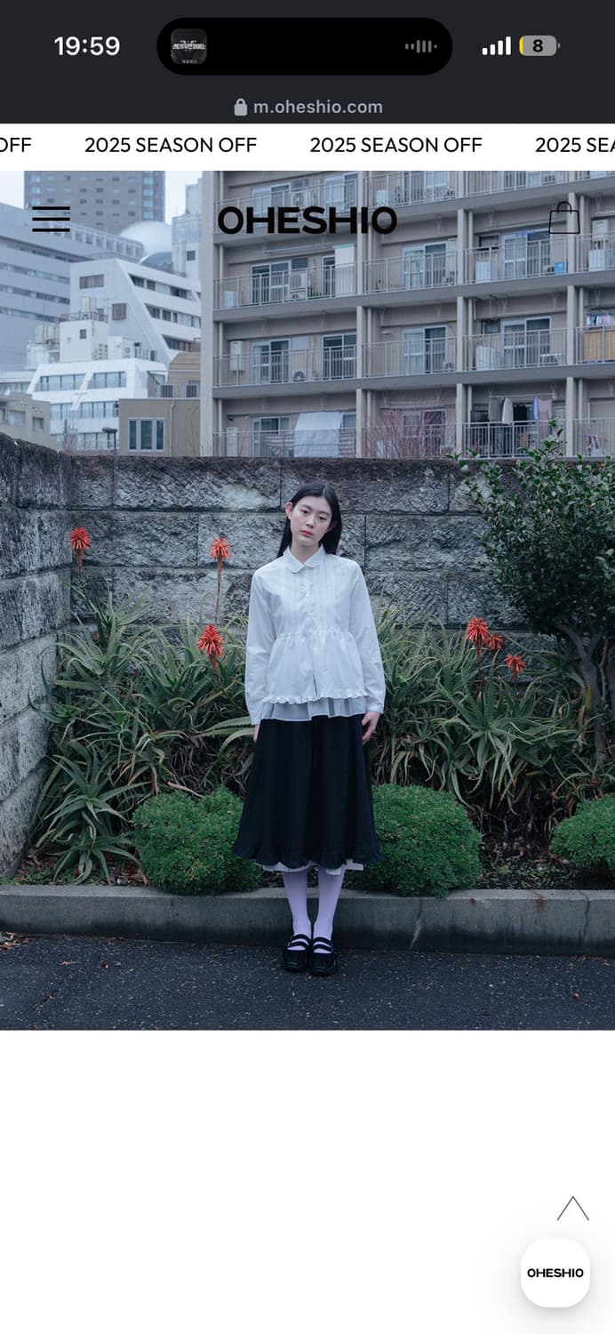 oheshio 구해요) 프릴셔츠화이트,스커트,도트자켓 상품이미지1