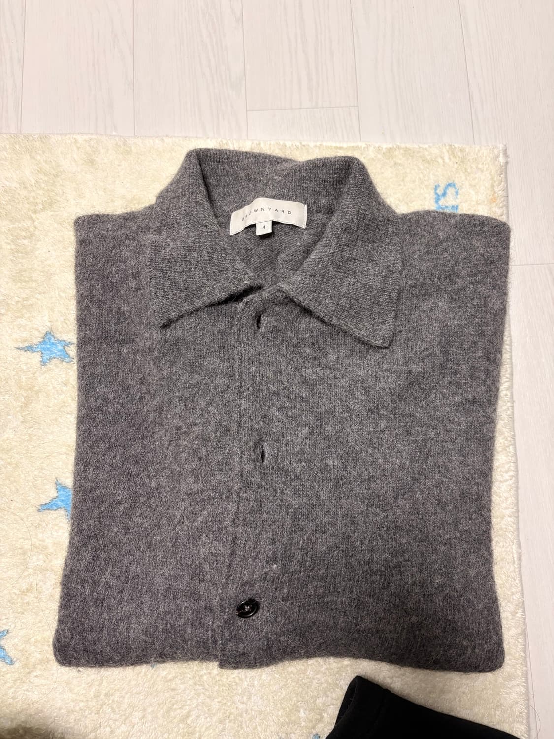 브라운야드 알파카 카라가디건 상품이미지3