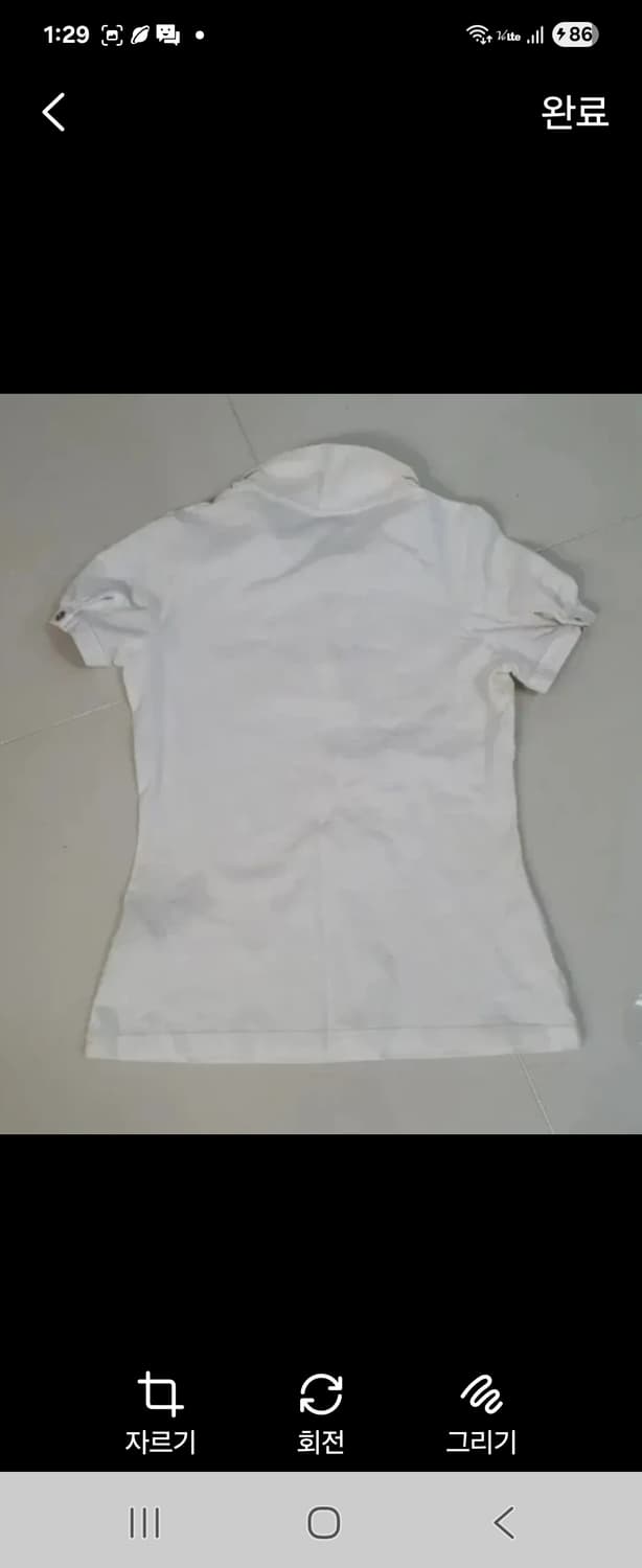 정품 버버리 면100% 티셔츠  85사이즈 44-55 상품이미지2