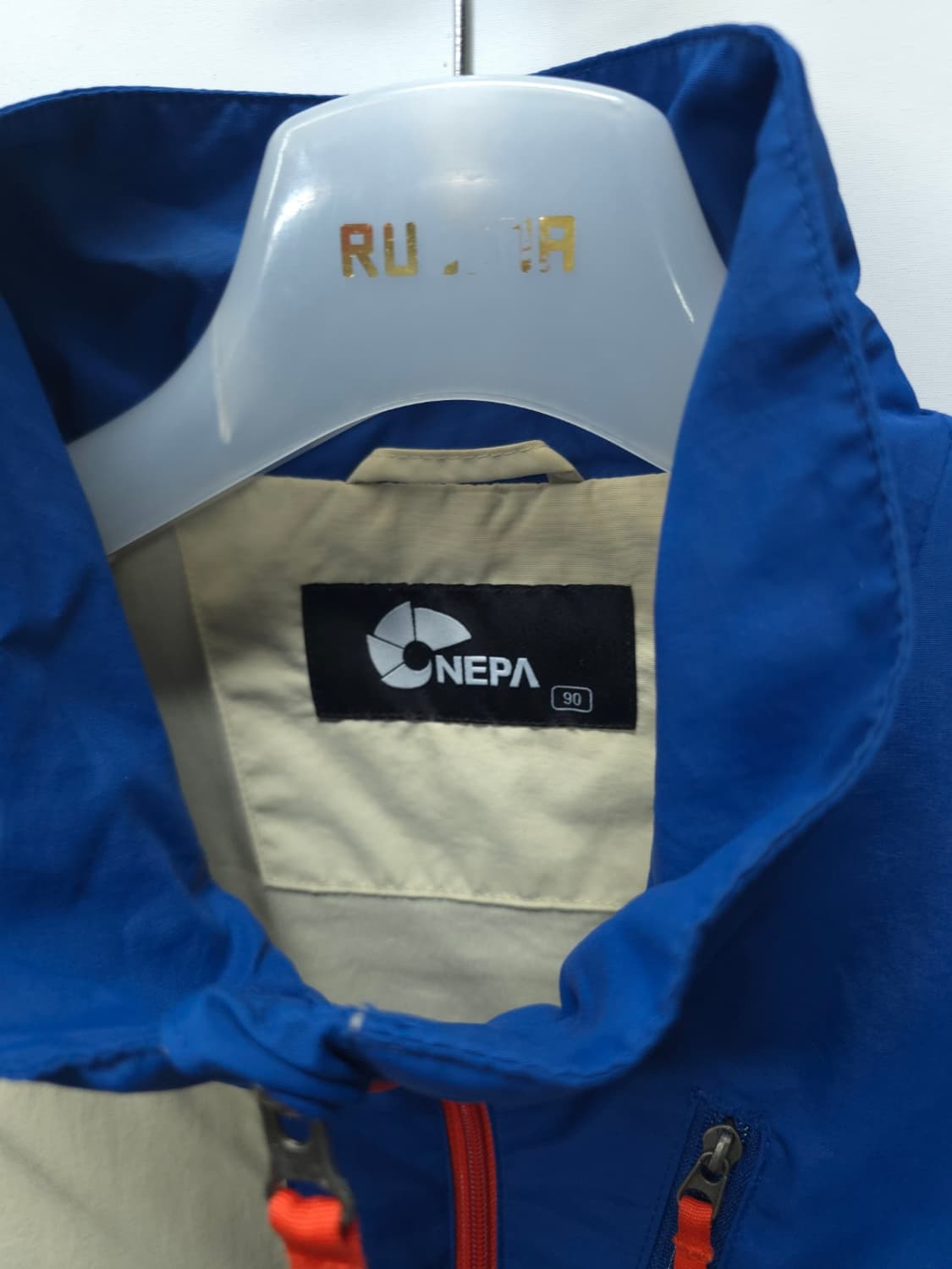 네파 여성 배색 바람막이 자켓 - 블루&베이지 (90사이즈) 상품이미지6