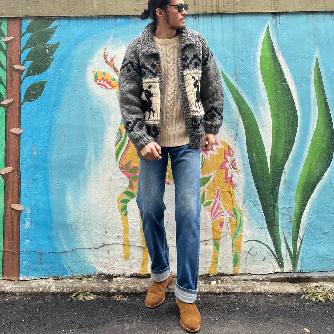 Heavy wool cowichan cardigan 상품이미지9