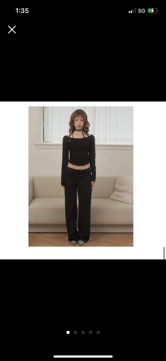 티오에이치(toh) Rosaline 탑 블랙 -1회시착 상품이미지1