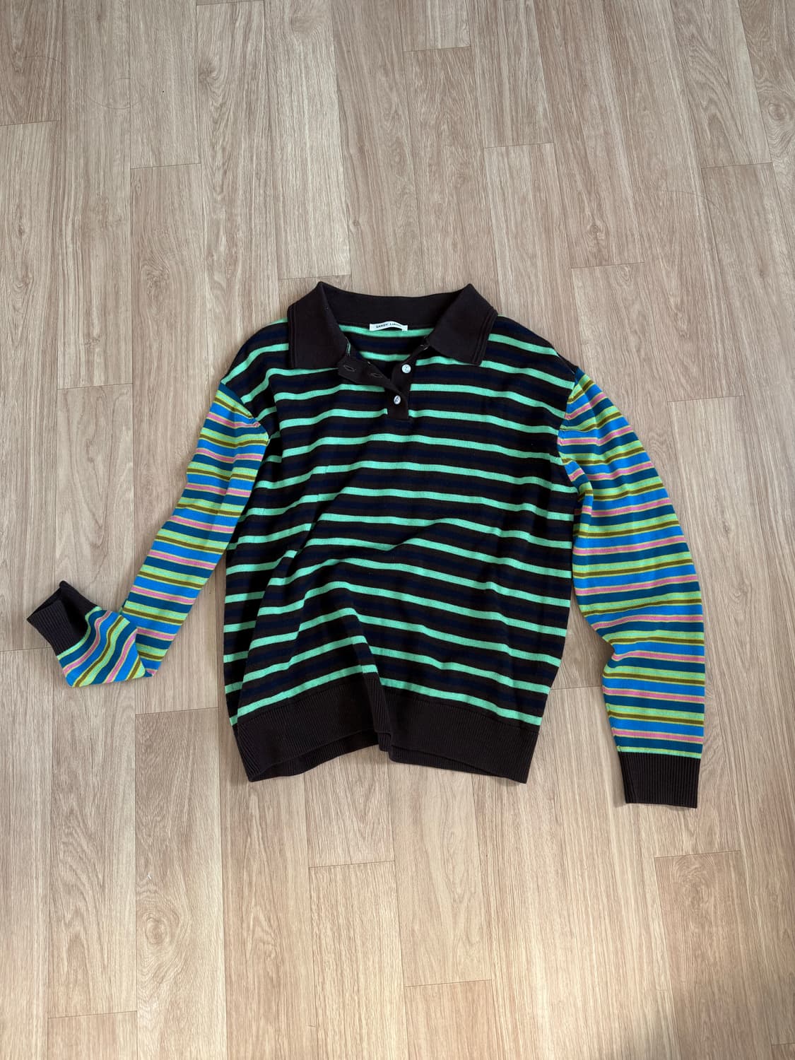 샌디리앙 스트라이프 니트 S 상품이미지2