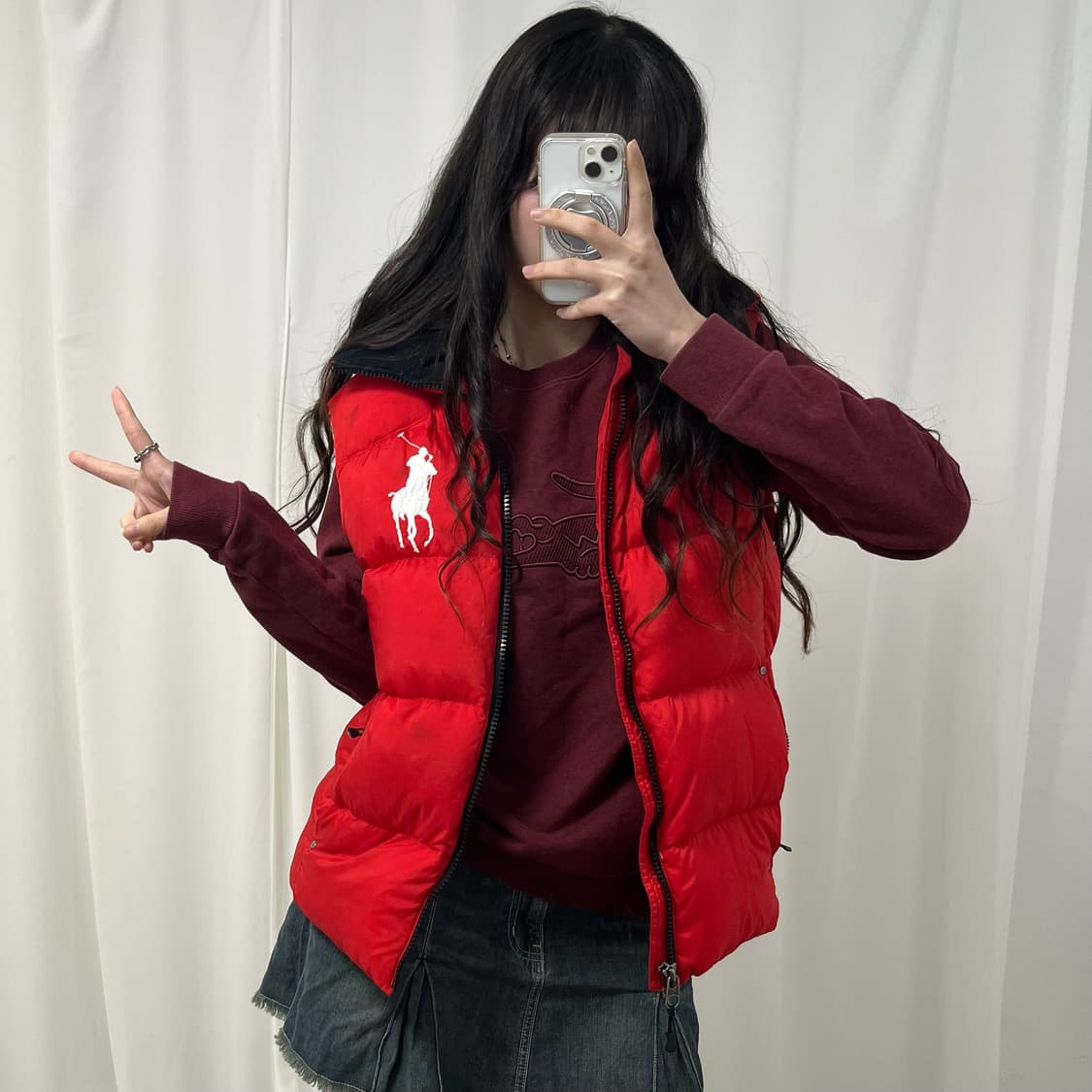 Polo Big Pony red padded vest 상품이미지2