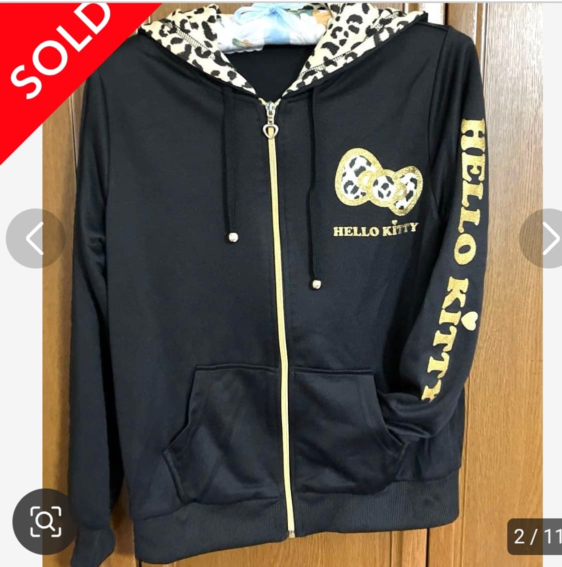 헬로키티 레오파드 호피 후드집업 상품이미지2