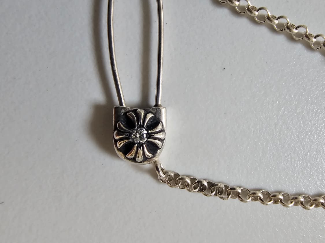 크롬하츠 세이프티핀 일체형 다이아 목걸이 20인치 상품이미지6