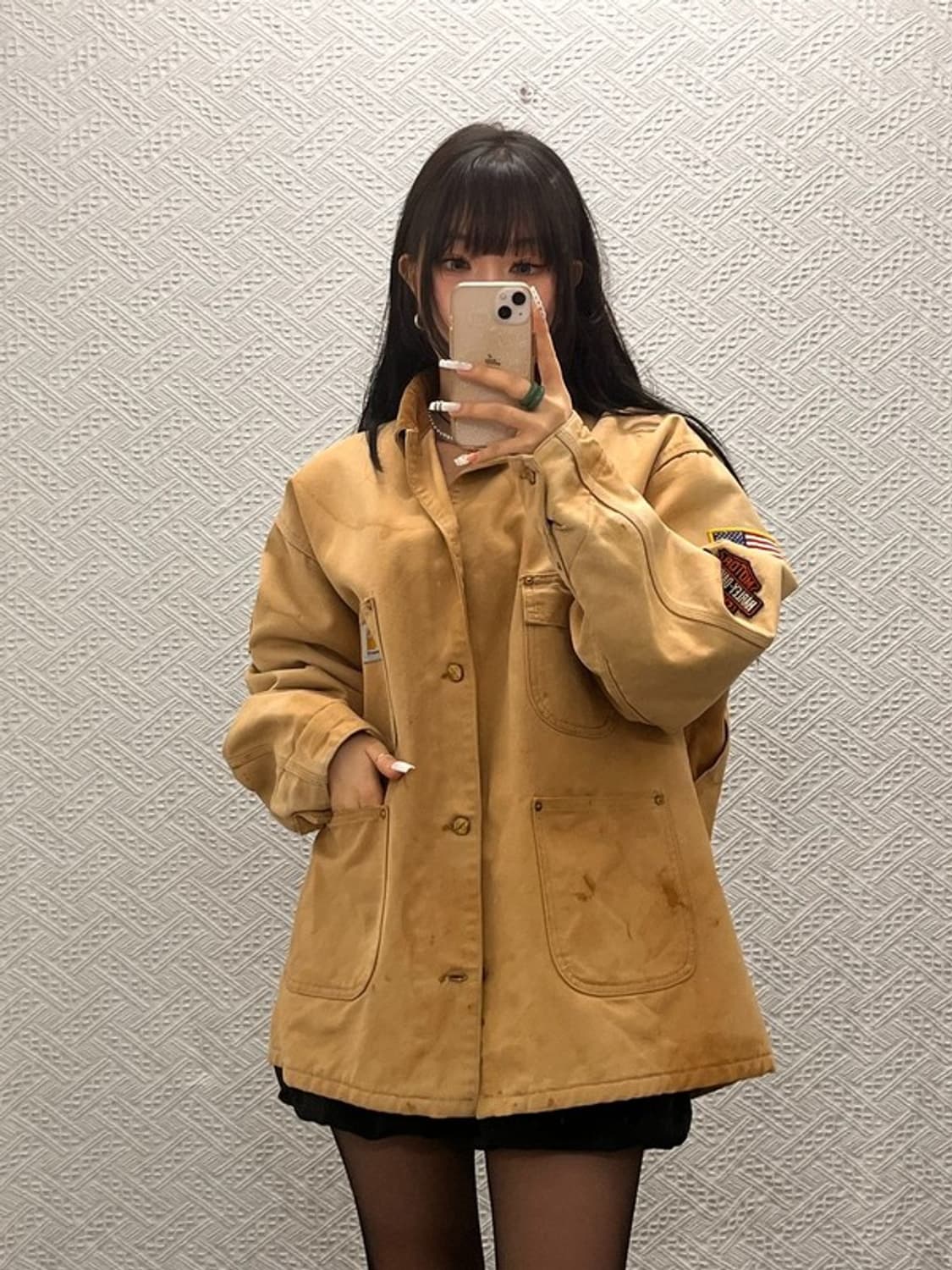 칼하트 빈티지 컨트리 패치 초어 디트로에드 워크자켓 105 C10730 상품이미지1