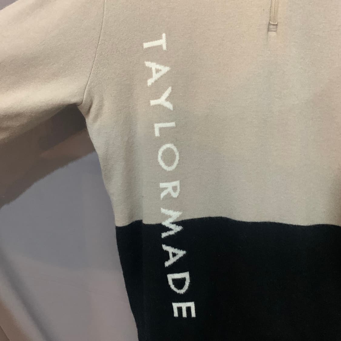 XL 테일러메이드 골프 투톤 배색 반집업 방풍 니트 상품이미지4