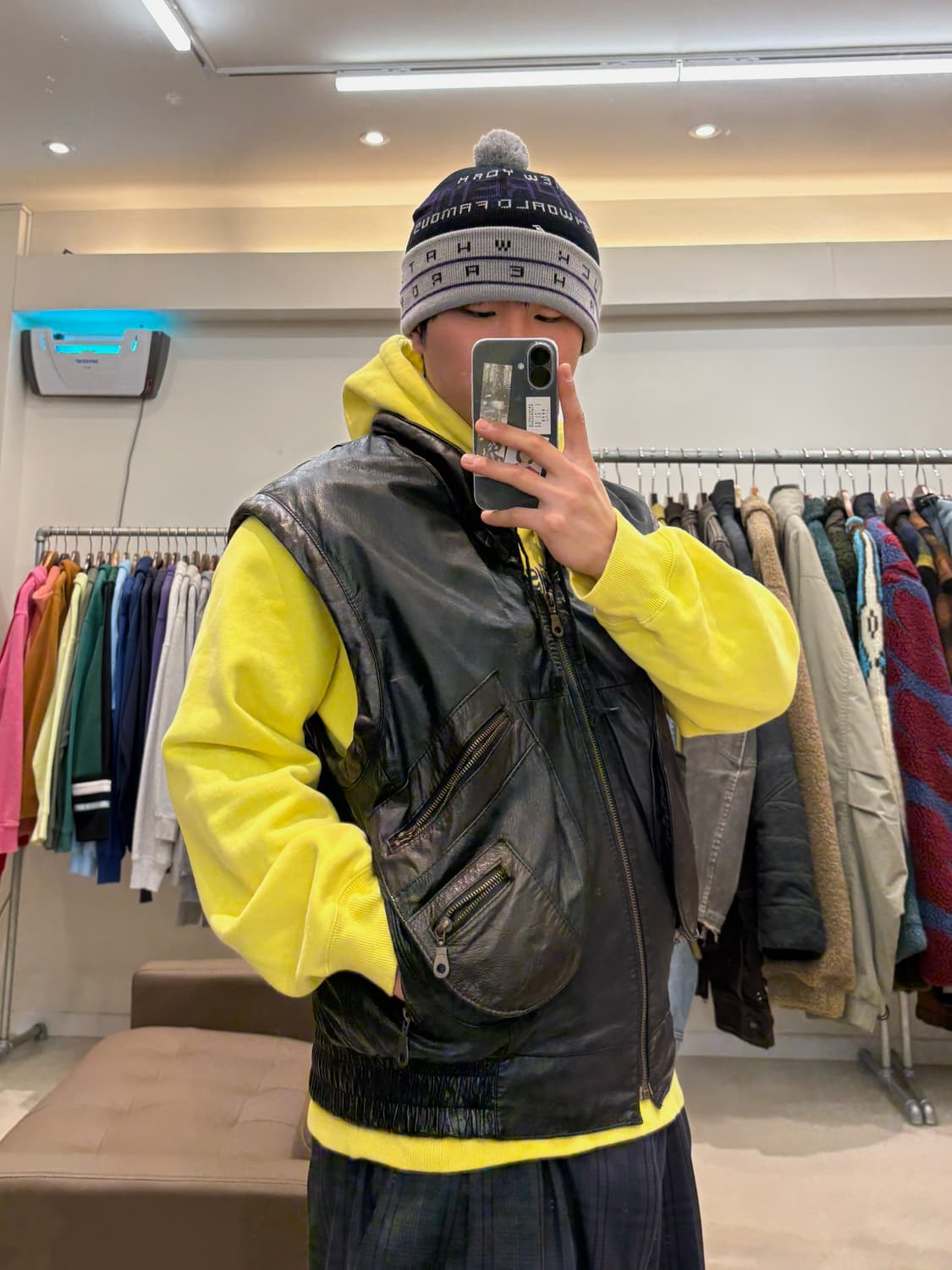 90s 펠롭스 양가죽 라이더 베스트 상품이미지9