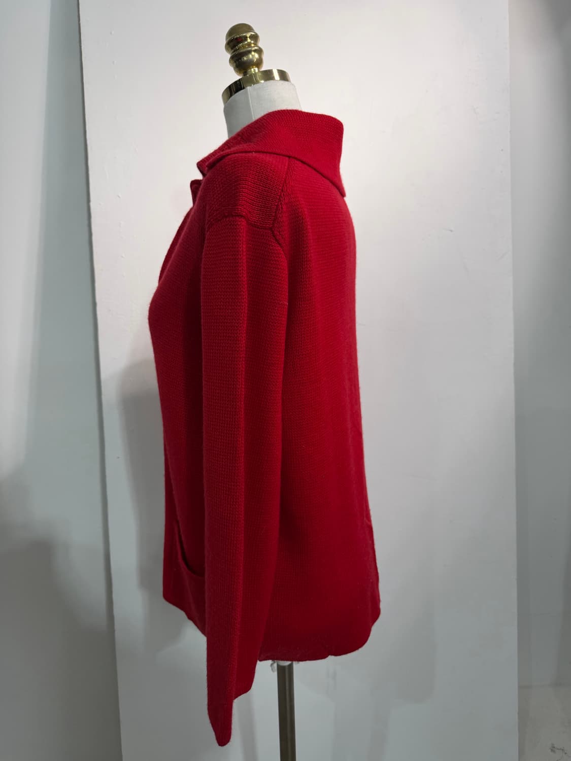 울 100% 레드 니트 가디건 L wool 100%  상품이미지3