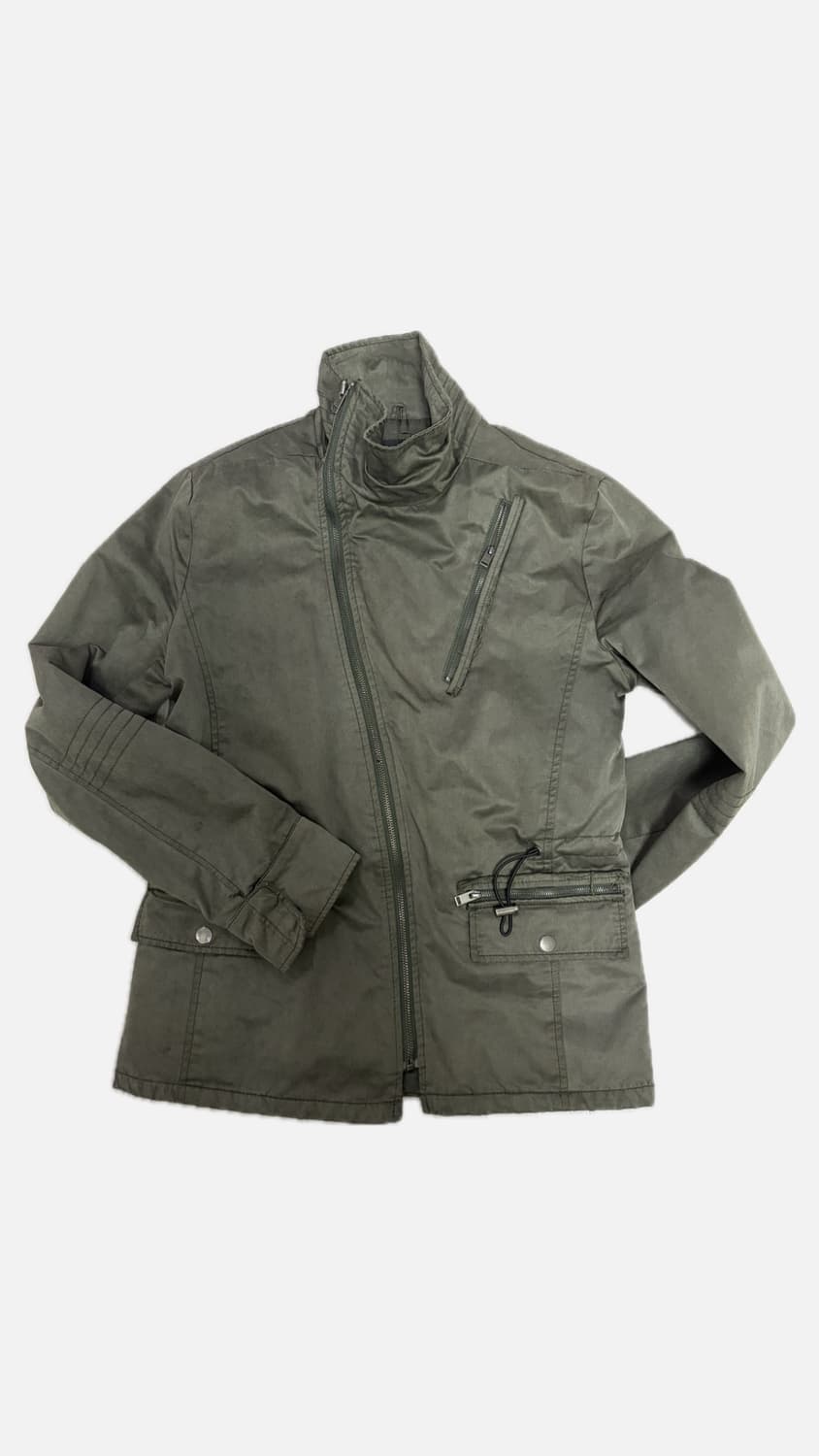 Vinatge highneck datailed khaki jacket 상품이미지1