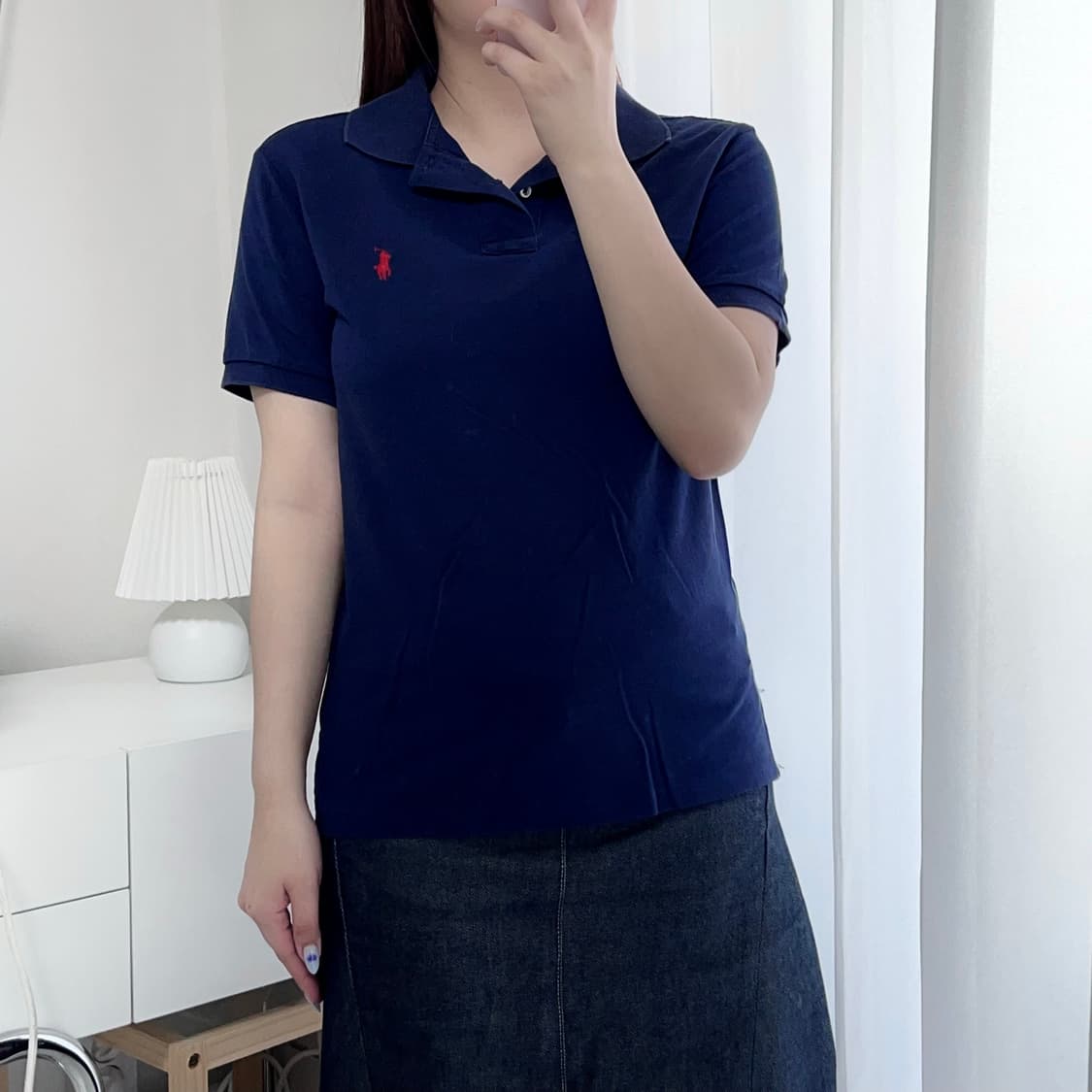 [정품] 폴로 네이비 / 레드포니 반팔카라티 [ S ] 상품이미지3