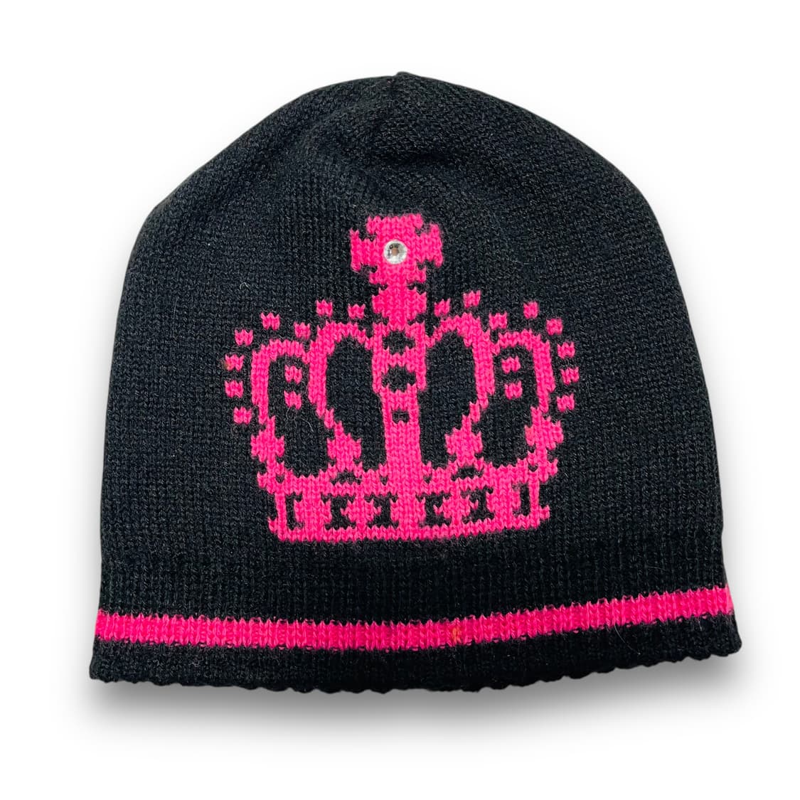 샤리템플 00s y2k 크라운 핑크 빈티지 비니 상품이미지2