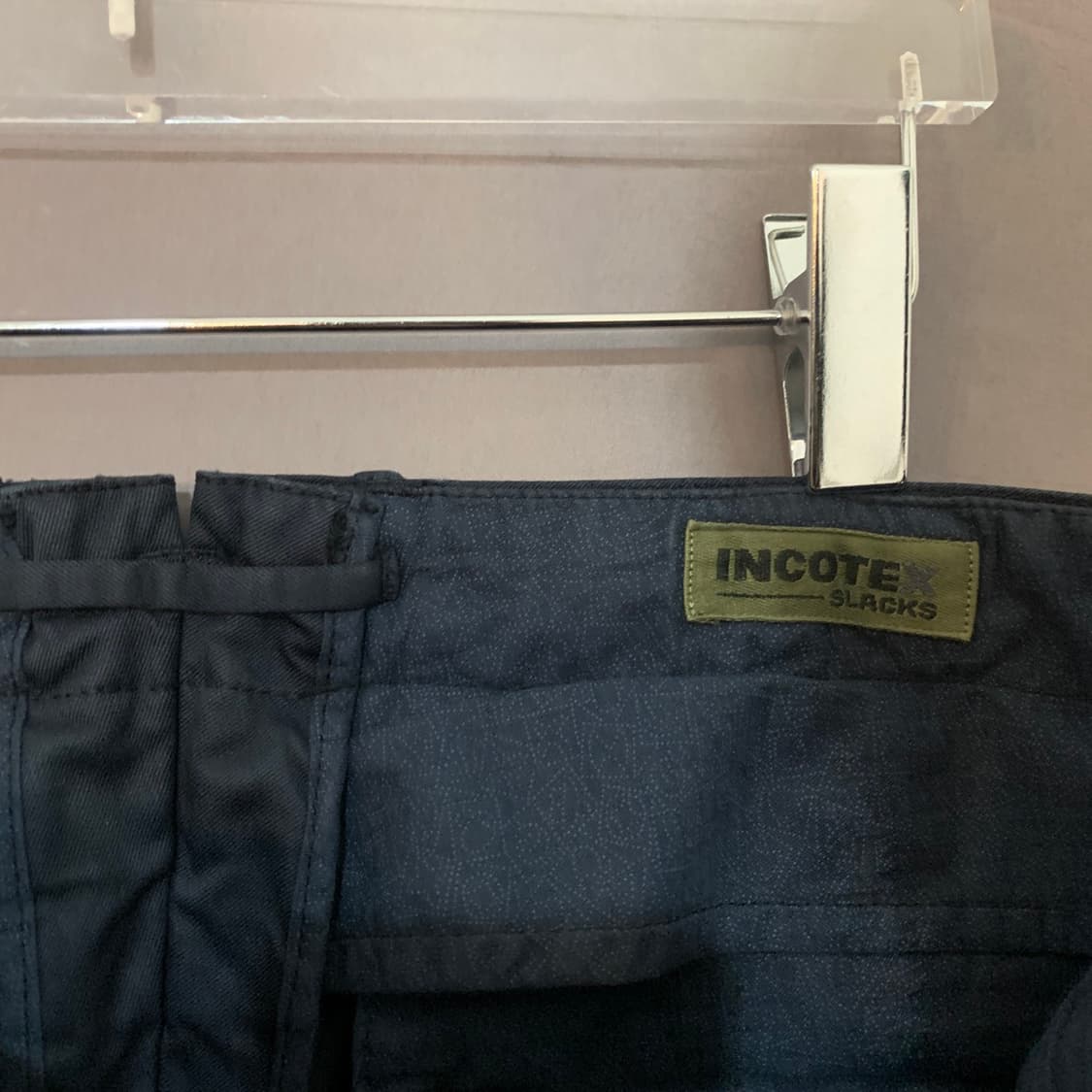 32인치 인코텍스 슬림핏 네이비 스판 치노팬츠 면바지 상품이미지5