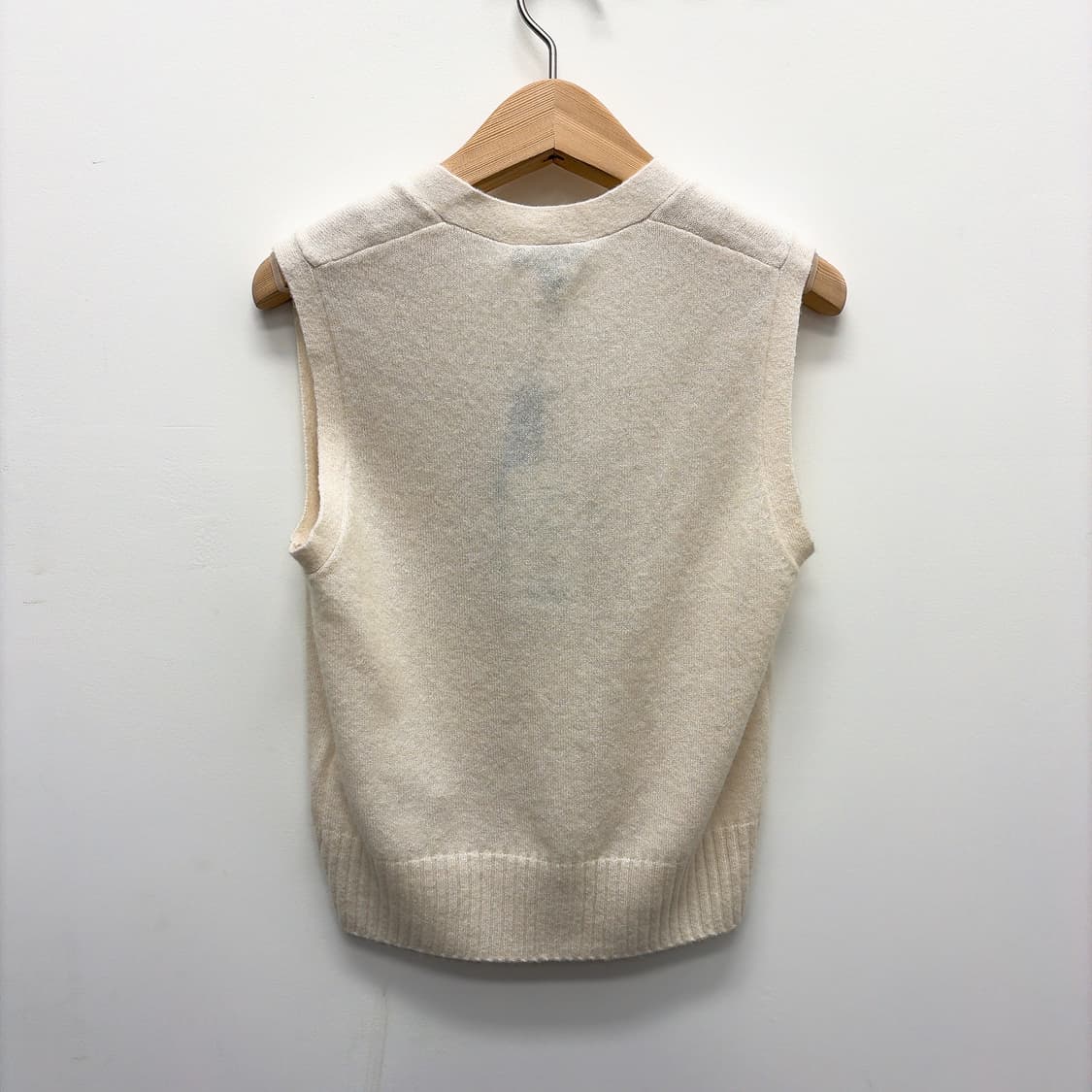 (정품/새상품) 제임스펄스 여성 캐시미어 니트 베스트 아이보리 상품이미지3