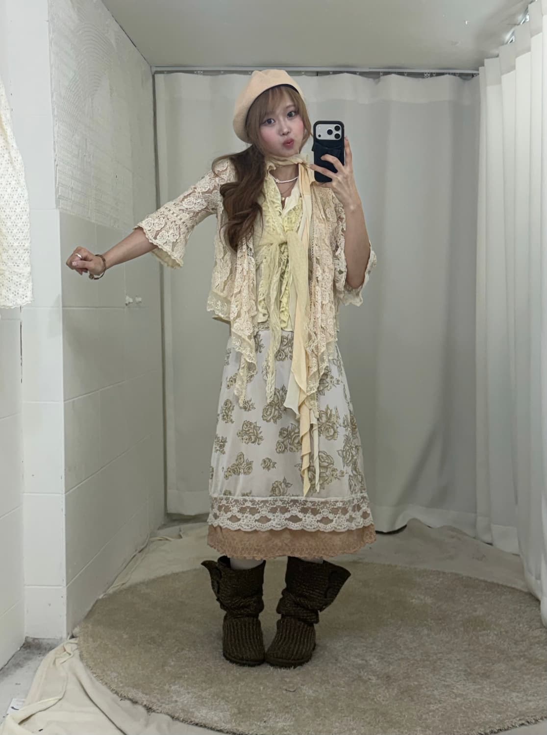 엑시즈팜 화이트 베이지 페어리 코디세트 상품이미지2