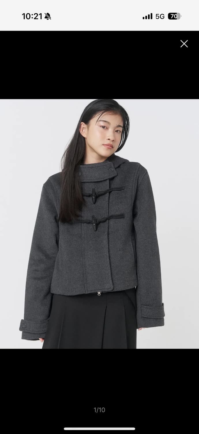 미세키서울 더플 후디 코트 차콜 상품이미지2