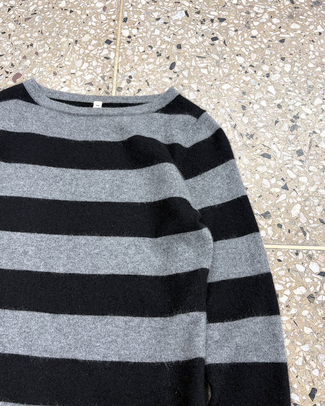 빈티지 스트라이프 패턴 캐시미어 니트 상품이미지3