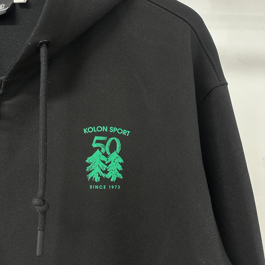 코오롱스포츠 23s 50주년 후드집업 블랙 오버핏 M J34 상품이미지7