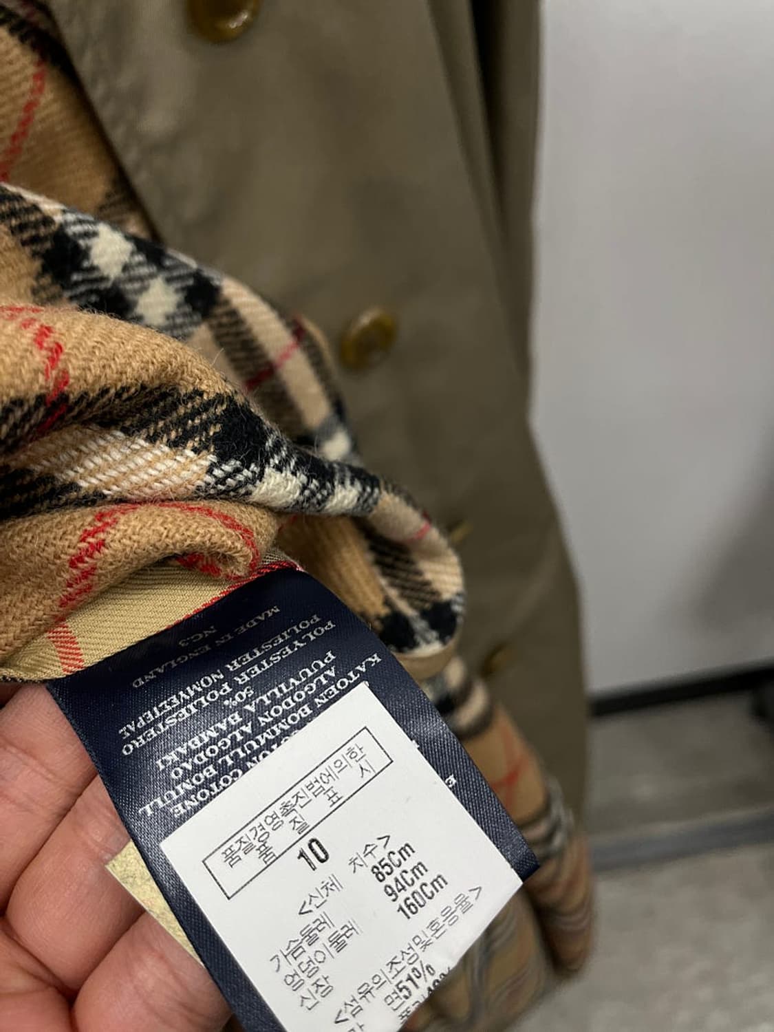 여) 버버리 개버딘 내피 트렌치코트  상품이미지7